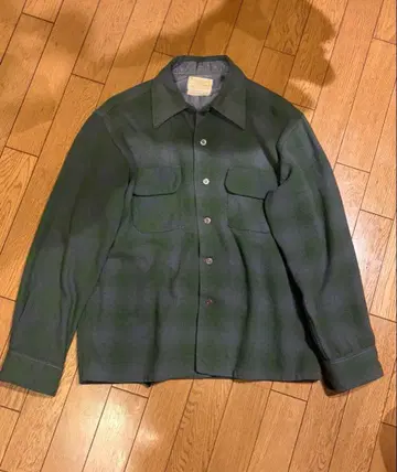 60s 70s 옴브레 체크 빈티지 셔츠 vintage 울