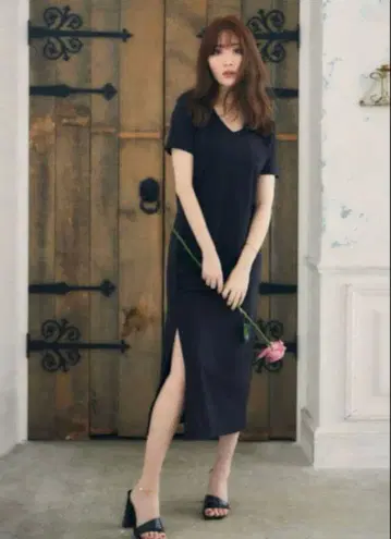 Her lip to 릴렉스드 티셔츠 롱 드레스