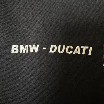 00s BMW DUCATI 딜러 T셔츠 블랙 L 페이드 기업 레어