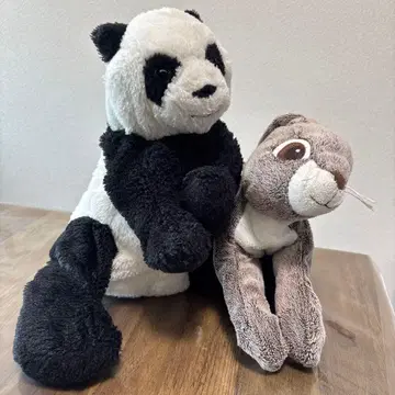 [ IKEA ] 팬더와 토끼 봉제 인형 세트