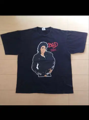 BAD 마이클 잭슨 T셔츠 80년대제 빈티지