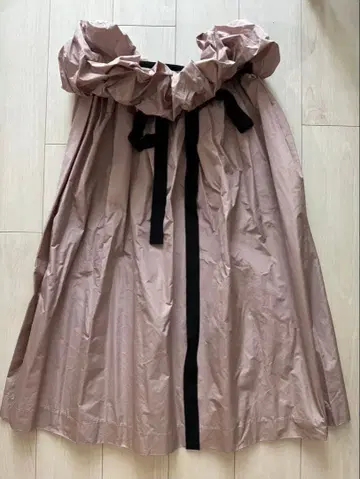 DRIES VAN NOTEN 핑크 볼륨 스커트 34