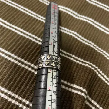 멕시코 대마 잎 모티브 실버 반지 사이즈 13 은 925
