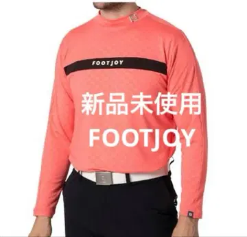FOOTJOY 핑크 긴팔 모크넥 셔츠