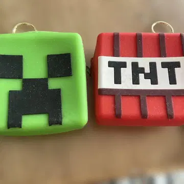 마인크래프트 크리퍼 & TNT 키링 세트