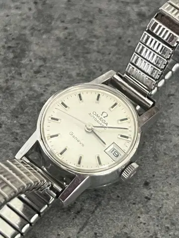 OMEGA Geneve 자동 와인딩 손목시계 실버 데이트