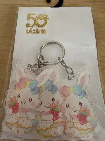 딸기신문 50주년 아크릴 키링 (위시미멜)