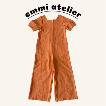 새상품 emmi atelier 린넨 혼방 올인원 오렌지 여성용