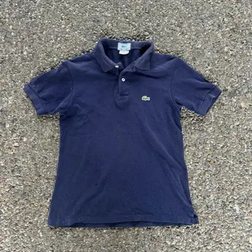 80s~90s 라코스테 LACOSTE 반팔 피케 셔츠 네이비