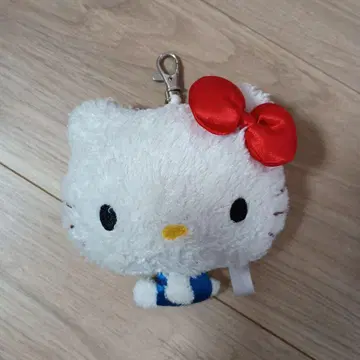 헬로키티 봉제 인형 패스케이스 키링 헤이세이 레트로 레어