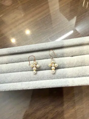 주얼리 TSUTSUMI K10 핑크 골드 귀걸이