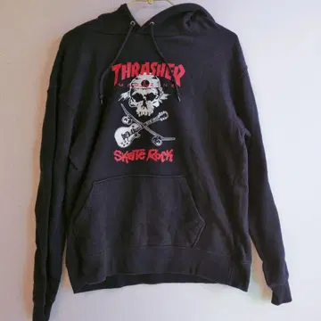 THRASHER 트레셔 스컬 기타 디자인 후드티 후디