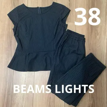[ BEAMS ] 네이비 스트라이프 셋업 팬츠 드레스