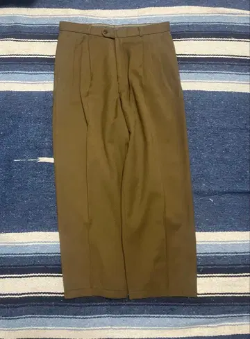 70s 80s 울 슬랙스 버진 울 올리브