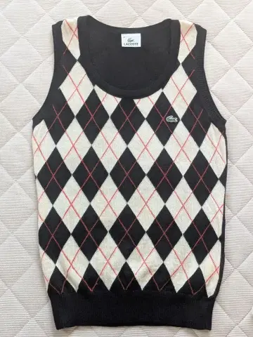 라코스테 일본제 아가일 무늬 울 100% LACOSTE 40