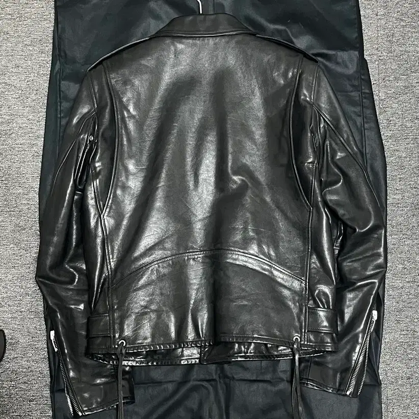 생로랑 13F/W L17 오일드레더 라이더 자켓 사진 2