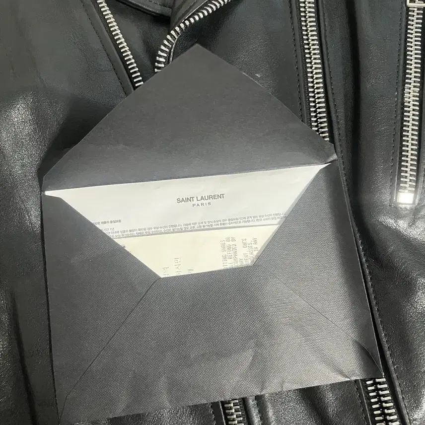 생로랑 13F/W L17 오일드레더 라이더 자켓 사진 4