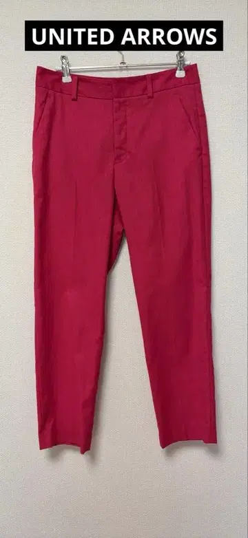 UNITED ARROWS 유나이티드 애로우즈 진한 핑크 슬림핏 팬츠