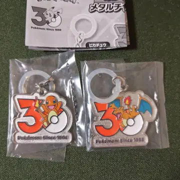 포켓몬 30주년 메탈 참 마스코트 파이리 리자몽 새상품