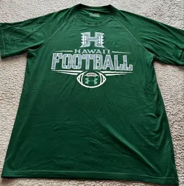 HAWAII 하와이 대학 반팔 T셔츠 M 그린 미식축구