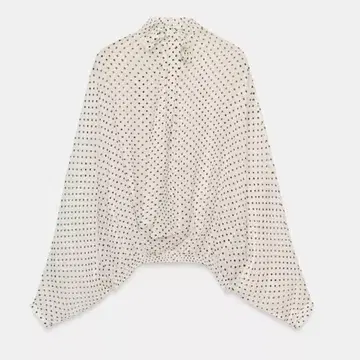 ZARA 도트 프린트 블라우스