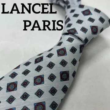 [ 새상품급 ] Lancel PARIS 란셀 실크 혼방 핸드메이드 넥타이