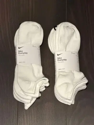 [ 27~29cm 6켤레 세트 ] Nike Everyday 화이트 양말