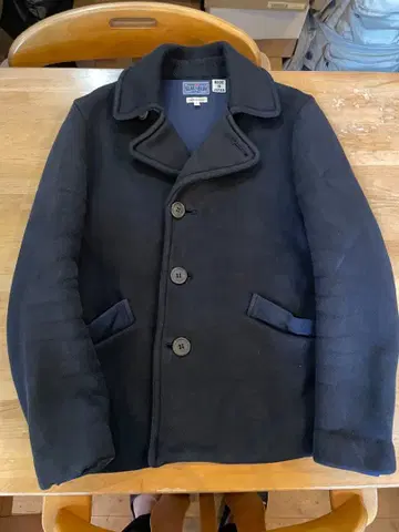 빅 사이즈 BLUE BLUE JAPAN 네이비 피 코트 사이즈 3 L