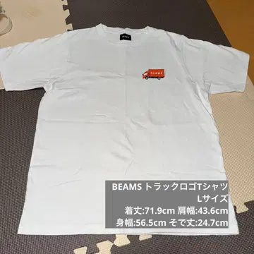 BEAMS 트랙 로고 T셔츠