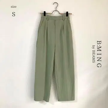 [빔즈] 와이드 팬츠 이지 팬츠 [S] 드레이프 루즈핏 그린