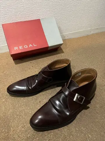 최종 가격 REGAL 가죽 신발 싱글 몽크 스트랩