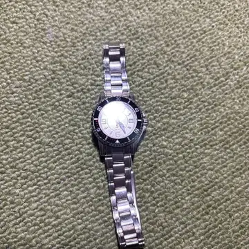CASIO 아날로그 시계 실버 블랙