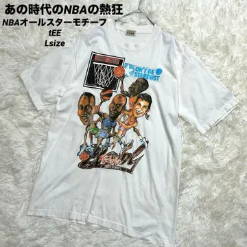 90s NBA 올스타 모티브 싱글 스티치 TEE L 스트릿