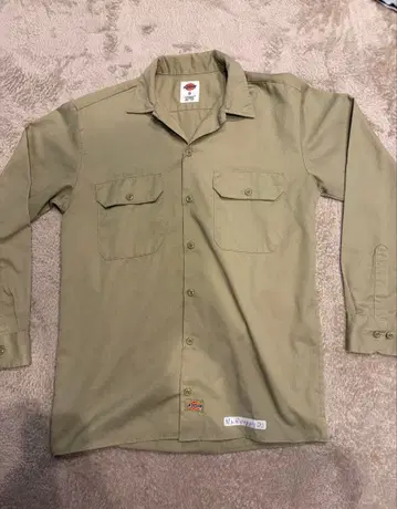 Dickies 카키 워크 셔츠