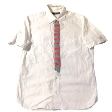 TSUMORI CHISATO 츠모리치사토 니트 타이 반팔 셔츠 화이트 2