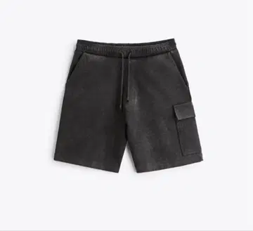 2301 ZARA 카고 조거 버뮤다 하프 팬츠 블랙 L