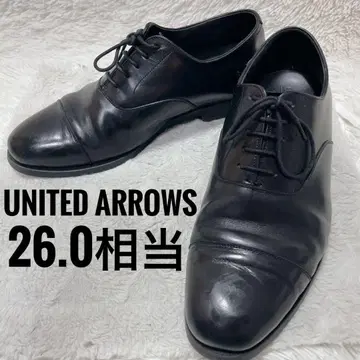 UNITED ARROWS 블랙 드레스 슈즈 26.0 상당 스트레이트 팁