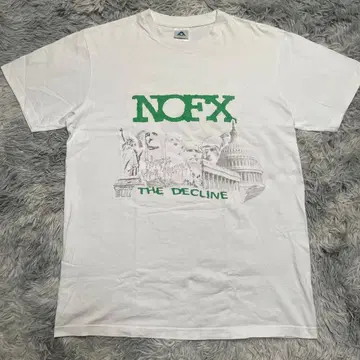 00s NOFX 화이트 양면 프린트 밴드 T셔츠 Y2K AAA제 L