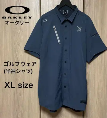 OAKLEY 오클리 골프웨어 반팔 셔츠 스컬 네이비 XL