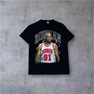 RODMAN 91 블랙 티셔츠 L 사이즈