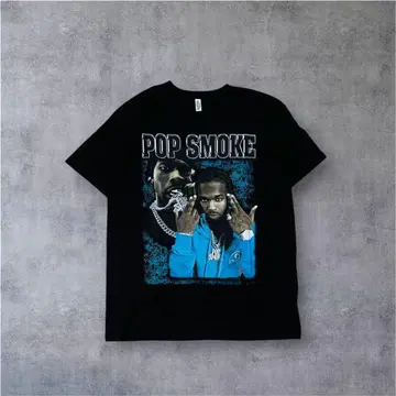 POP SMOKE 그래픽 T셔츠 L 사이즈 블랙