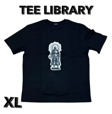 남성용 한국 브랜드 티 라이브러리 T셔츠 반팔 블랙 XL