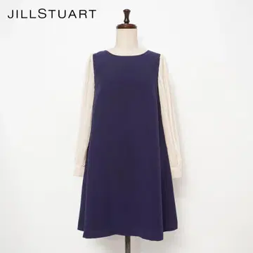 질스튜어트 플리츠 쉬폰 슬리브 원피스 네이비 사이즈 M*ED1094