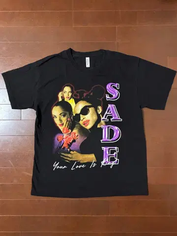SADE 밴드 T셔츠 L 샤데이 ALSTYLE 랩 T셔츠 블랙