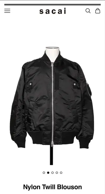 완판템 sacai Nylon Twill Blouson 블랙 사이즈 2