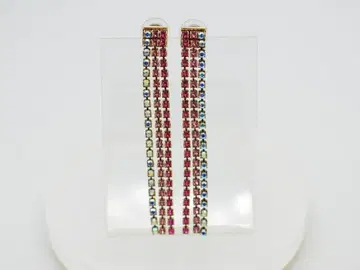 SWAROVSKI 스와로브스키 귀걸이 크리스탈 큐빅 핑크 계열