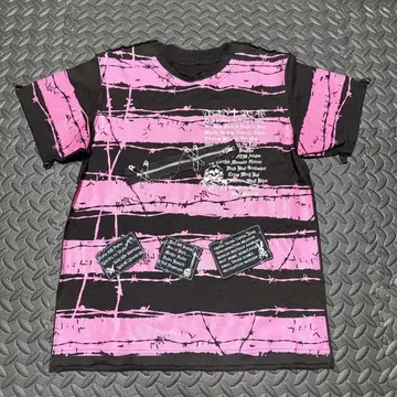 ZIbaNG PUNK 데미지 가공 T셔츠 y2k 펑크 고딕 지뢰계