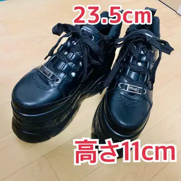직영 SHOP 한정판 통굽 스니커즈 블랙 23cm 높이 11cm 요스케