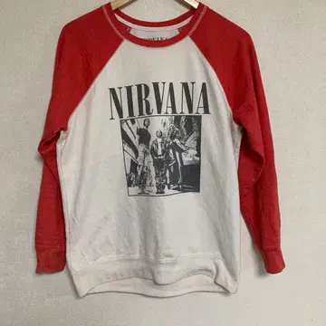 NIRVANA 래글런 맨투맨 롱 T 빈티지 굿 레귤러
