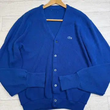 라코스테 LACOSTE 가디건 블루 악어 빅 XL